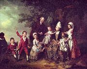 Paisaje con un grupo de familia  Johann Zoffany